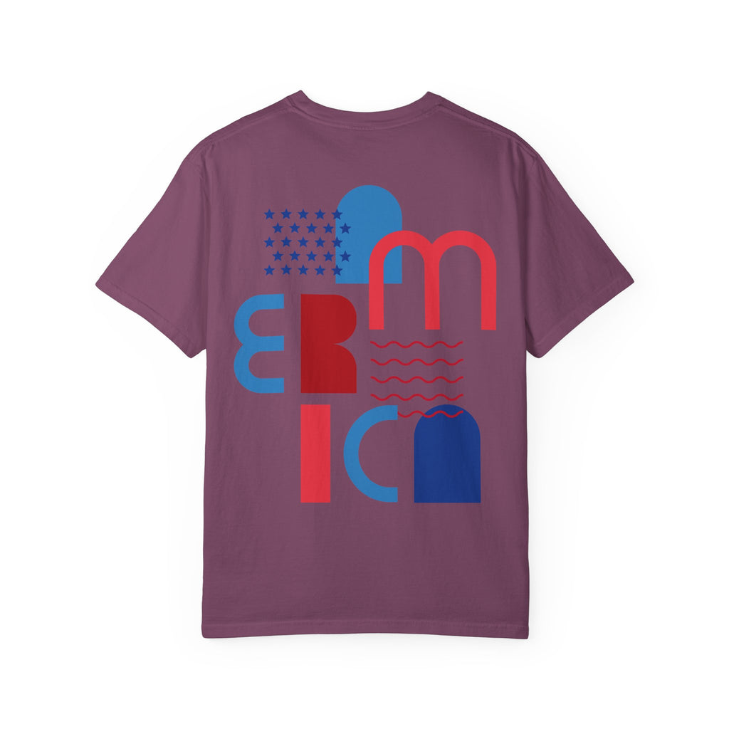 T-Shirt — "Red Wine Blue" Patriotic Graphic Tee (Fourth of July, Americana)