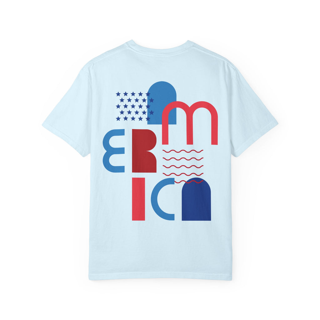T-Shirt — "Red Wine Blue" Patriotic Graphic Tee (Fourth of July, Americana)