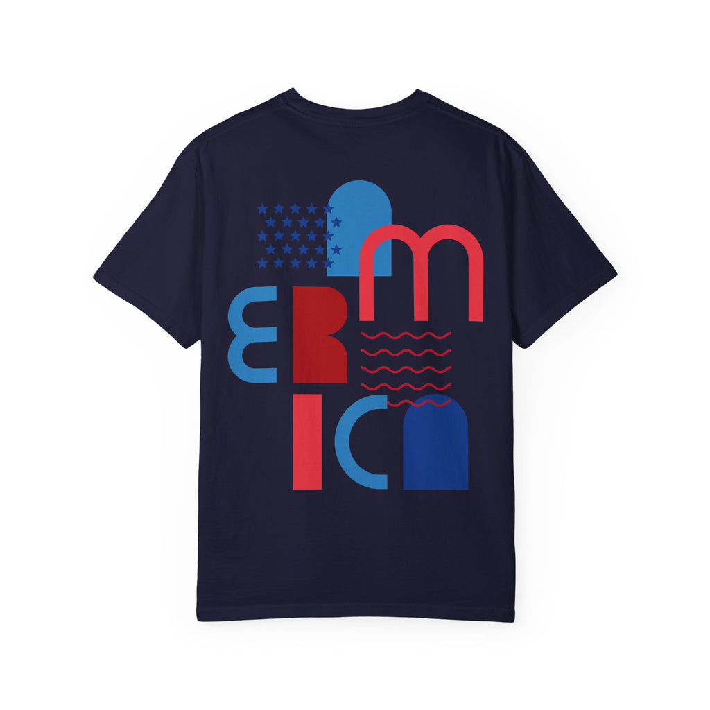 T-Shirt — "Red Wine Blue" Patriotic Graphic Tee (Fourth of July, Americana)
