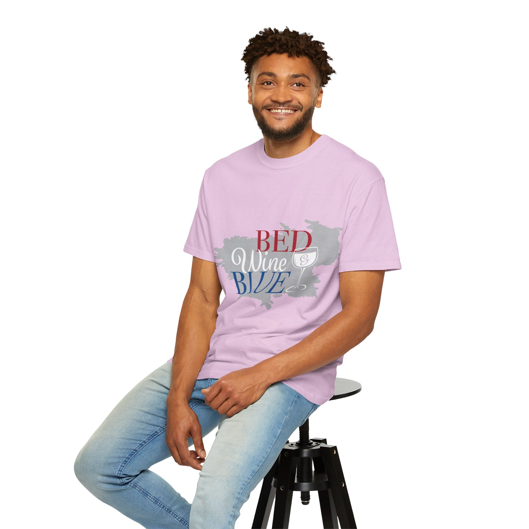 T-Shirt — "Red Wine Blue" Patriotic Graphic Tee (Fourth of July, Americana)