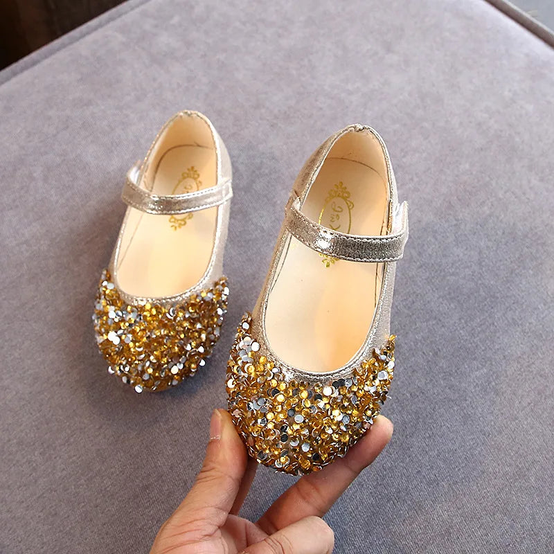 KushyShoo 2021 Spring Children Shoes Girls Princess Shoes Glitter