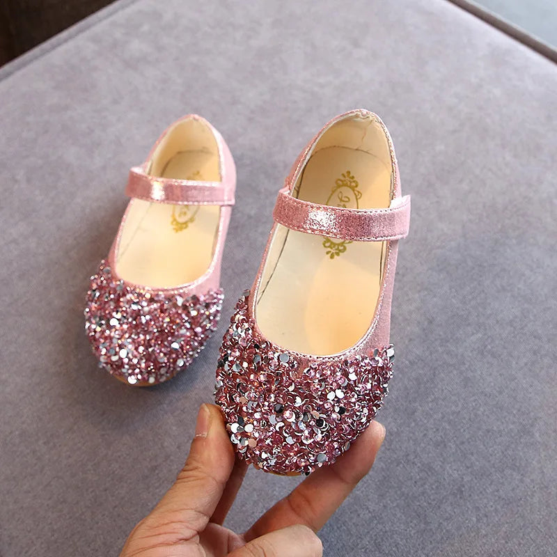KushyShoo 2021 Spring Children Shoes Girls Princess Shoes Glitter