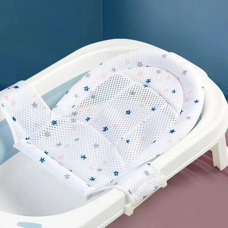 Baby Bath Net Mat Children Newborn Adjustable Bathtub Pillow Seat