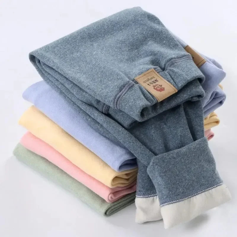 Big Size Children's Fleece Warm Render Pants Girls Winter Velvet