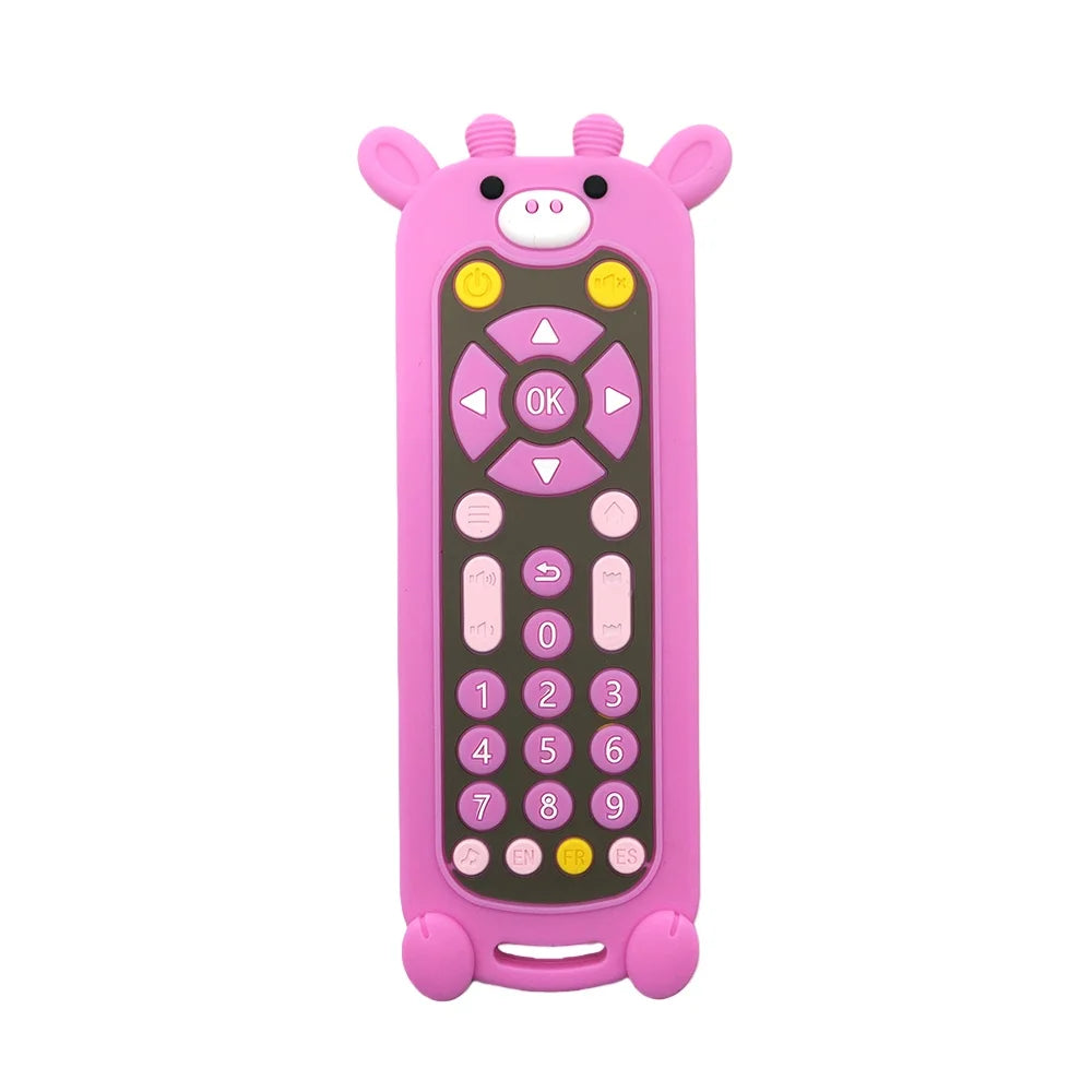 Baby Teether Toy Realistic Cartoon Remote Control for Soothing Gum