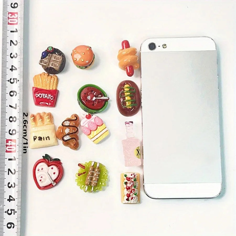 Miniature Food Toy Mixed Resin Food Dolls Kitchen Pretend Toy