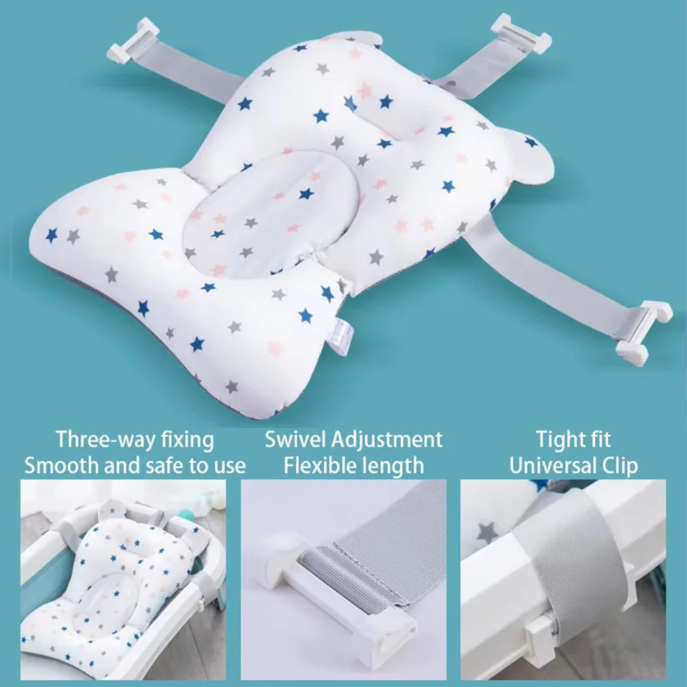 PANGDUBE Baby Bath Seat Newborn Bathtub Cushion Adjustable Support
