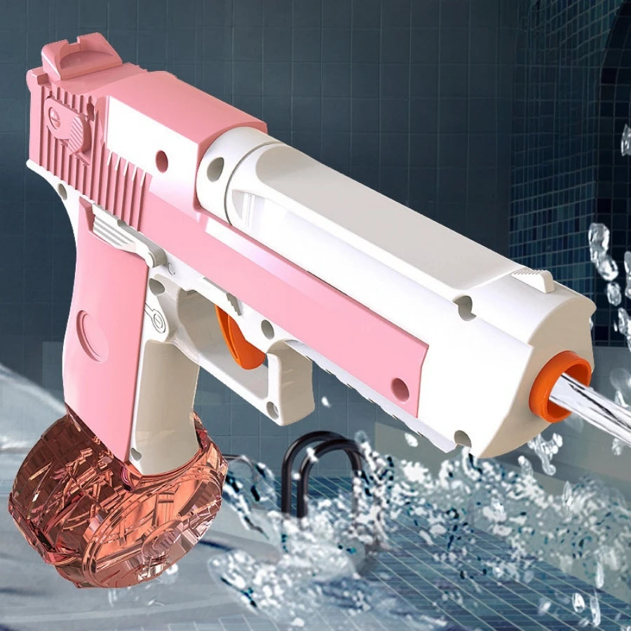 Linkage rehearsal: children's pressing, continuous firing, water gun