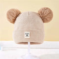 Autumn Winter Baby Warm Knitted Hats With Pom Kids Knit Beanie Hat