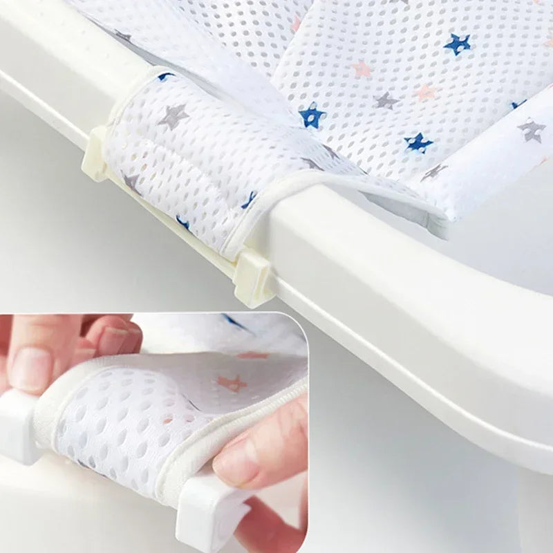 Baby Bath Net Mat Children Newborn Adjustable Bathtub Pillow Seat