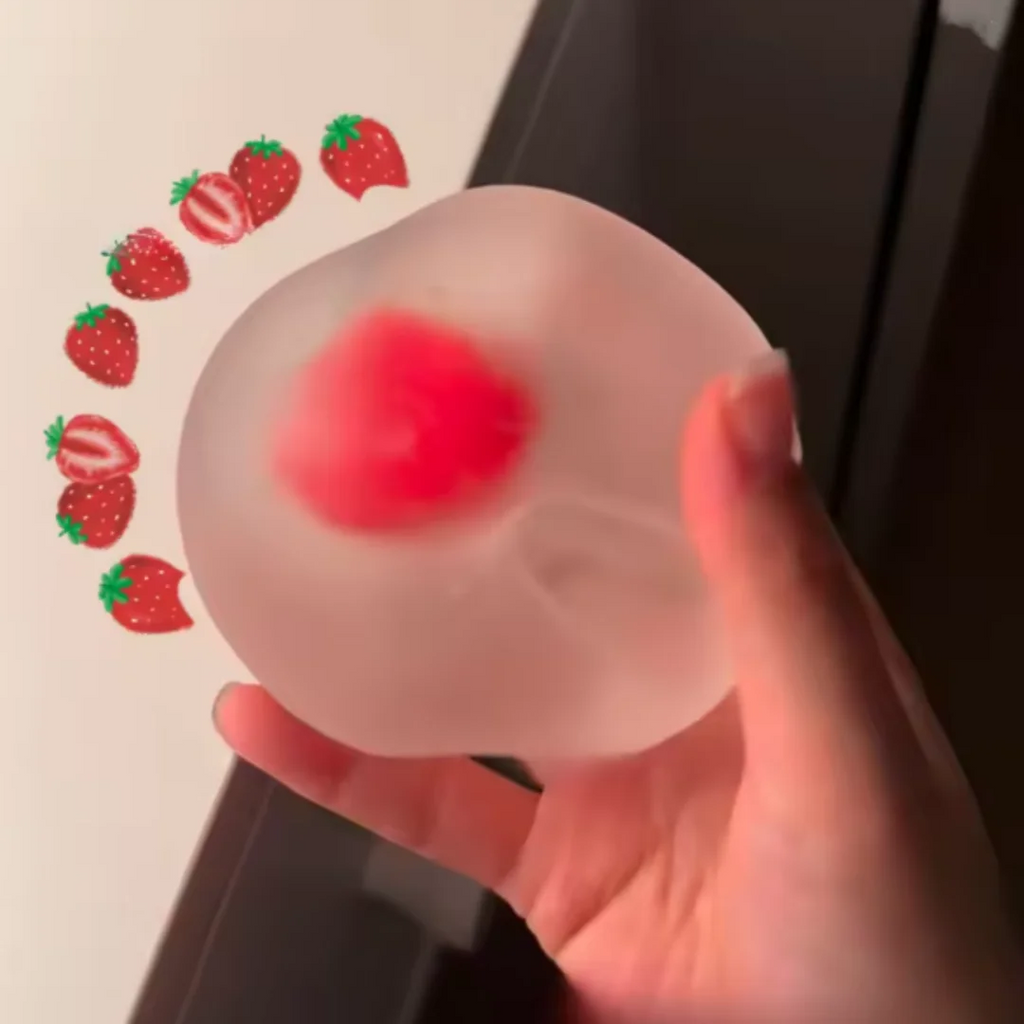 Strawberry Mochi Squeeze Toy Stress Relief and Vent Anger Fidget Toy