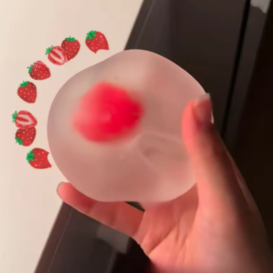 Strawberry Mochi Squeeze Toy Stress Relief and Vent Anger Fidget Toy