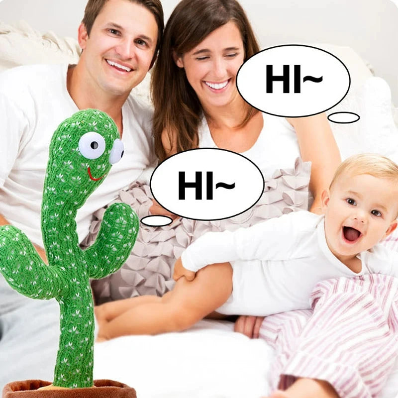 1pc Dancing Cactus Toy,Repeat Talking,Song Speaker Wriggle Dancing