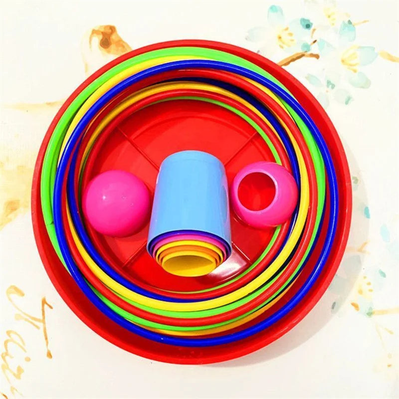 Children Throw Circle Game Ferrule Stacked Toy Fun Indoor Outdoor