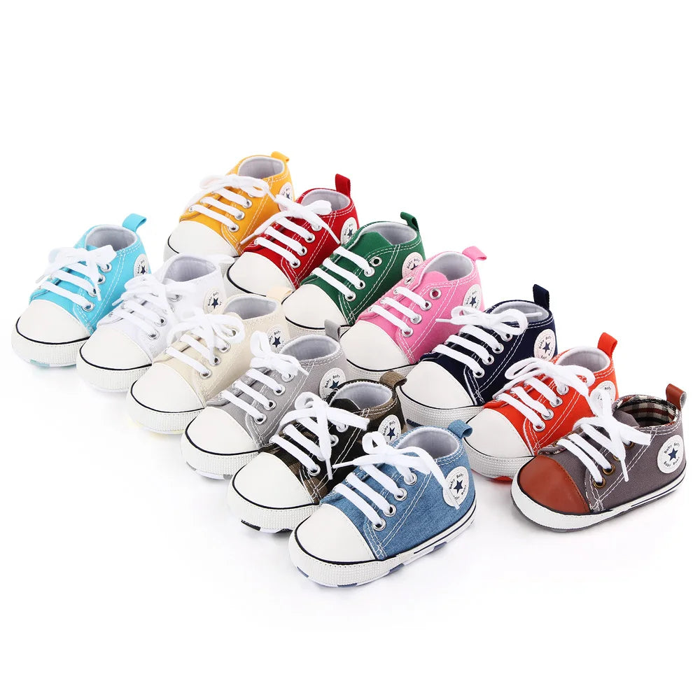 Baby Shoes Boys Girls Classic Canvas Casual Sneakers Spring Newborn