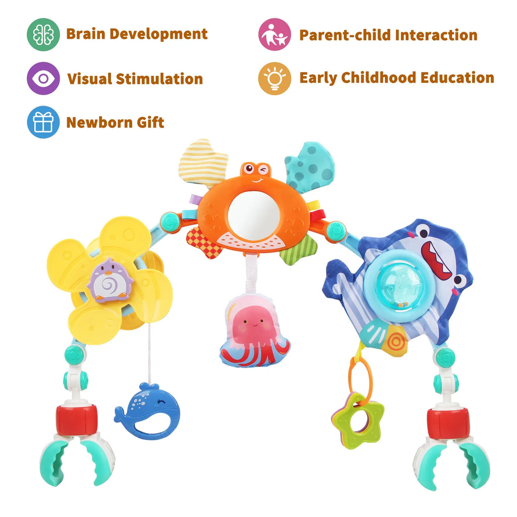 Baby Stroller Arch Toy Bouncer Toy Pram Activity Arch Toy Fine Motor