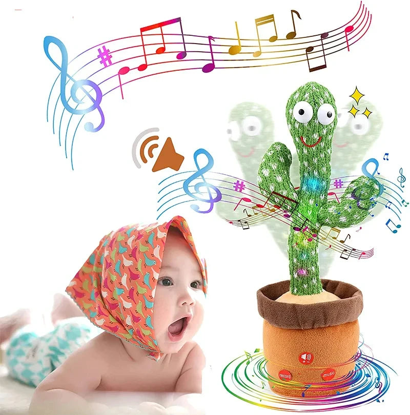 1pc Dancing Cactus Toy,Repeat Talking,Song Speaker Wriggle Dancing