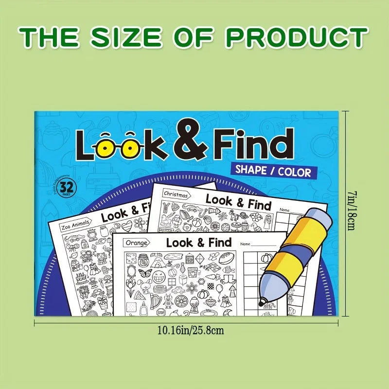 Children's Hidden Objects Coloring Book, with 100+ Find& Color Pages-