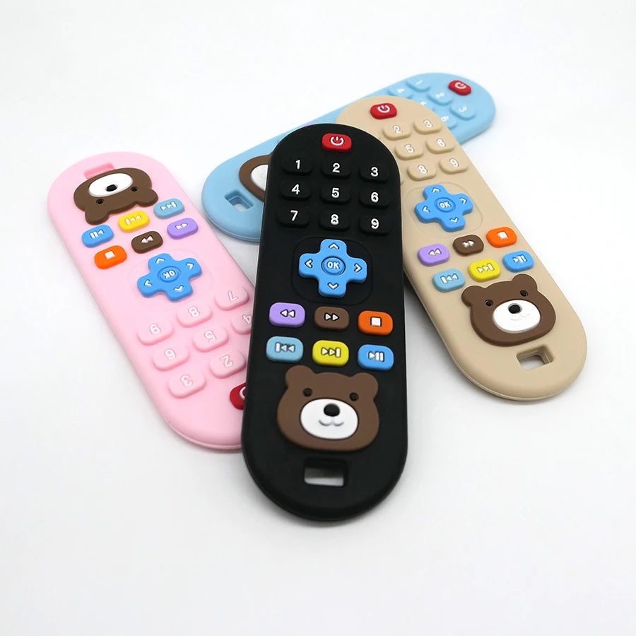 1/4pcs Children's teething remote control silicone material baby