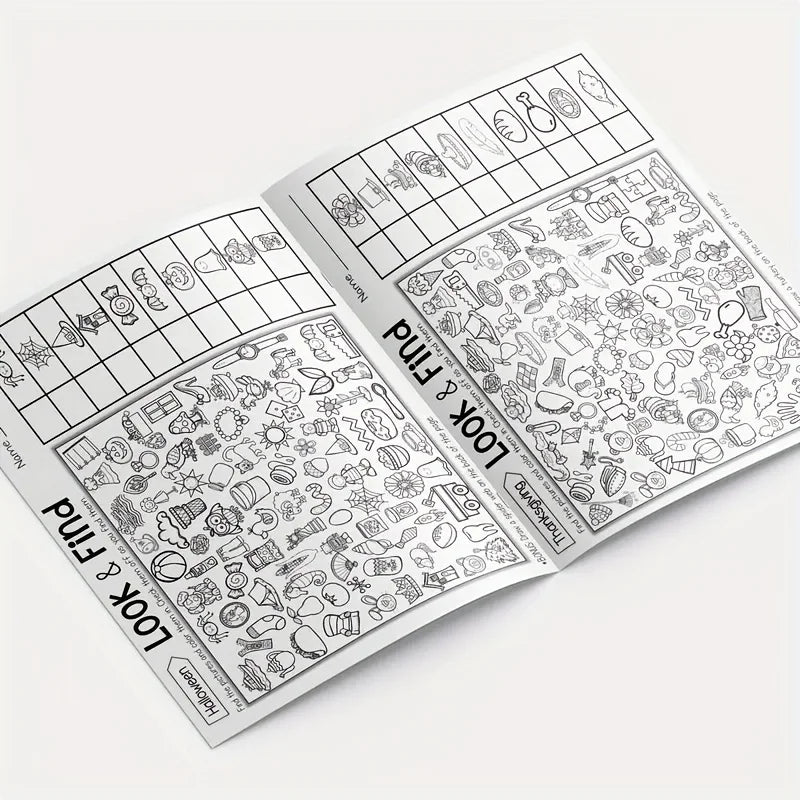 Children's Hidden Objects Coloring Book, with 100+ Find& Color Pages-