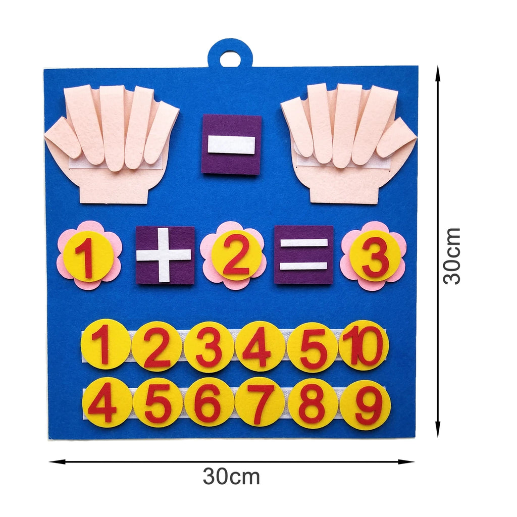 Toddler Montessori Toy Felt Finger Numbers Math Toy Children Counting