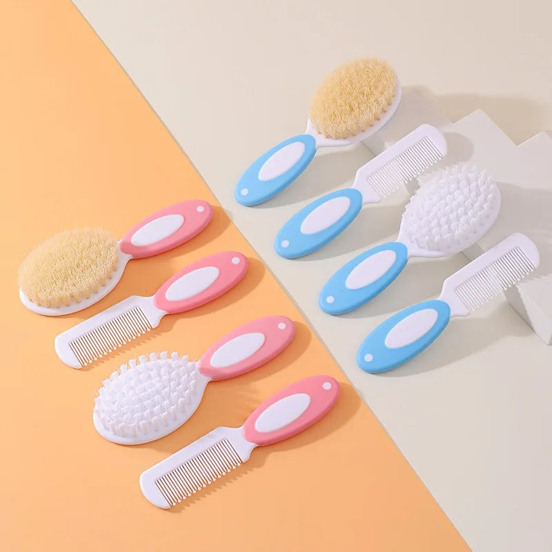 Baby Hair Brush Set for Newborn Toddlers Soft Bristles Silicone