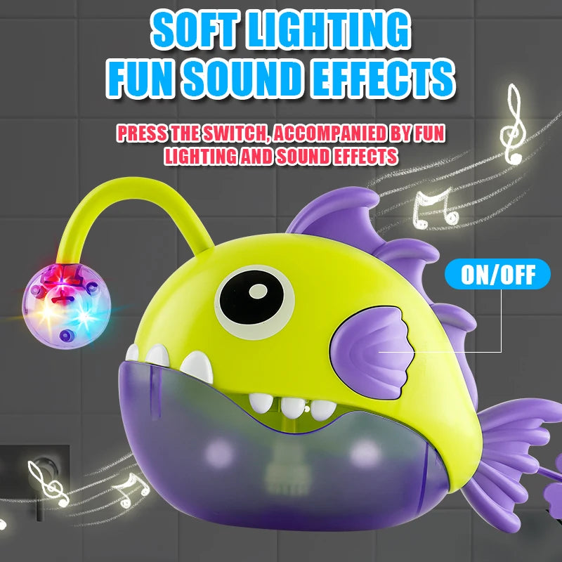 Baby Bath Soothing Toy Bathroom Bubble Machine Children's Fish Tank