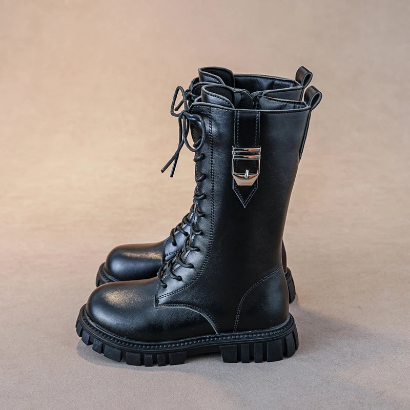 Elegant Zipper Baby Girl Casual Fashion Boots Autumn/winter Round Toe
