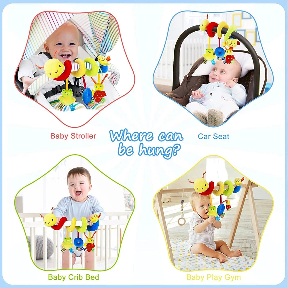 Cute Activity Musical Spiral Crib Stroller Car Seat Travel Hanging