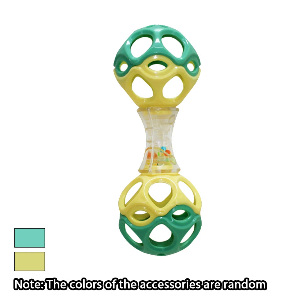 Baby Teething & Grasping Toy Soft Rubber Rattle Ball for Sensory