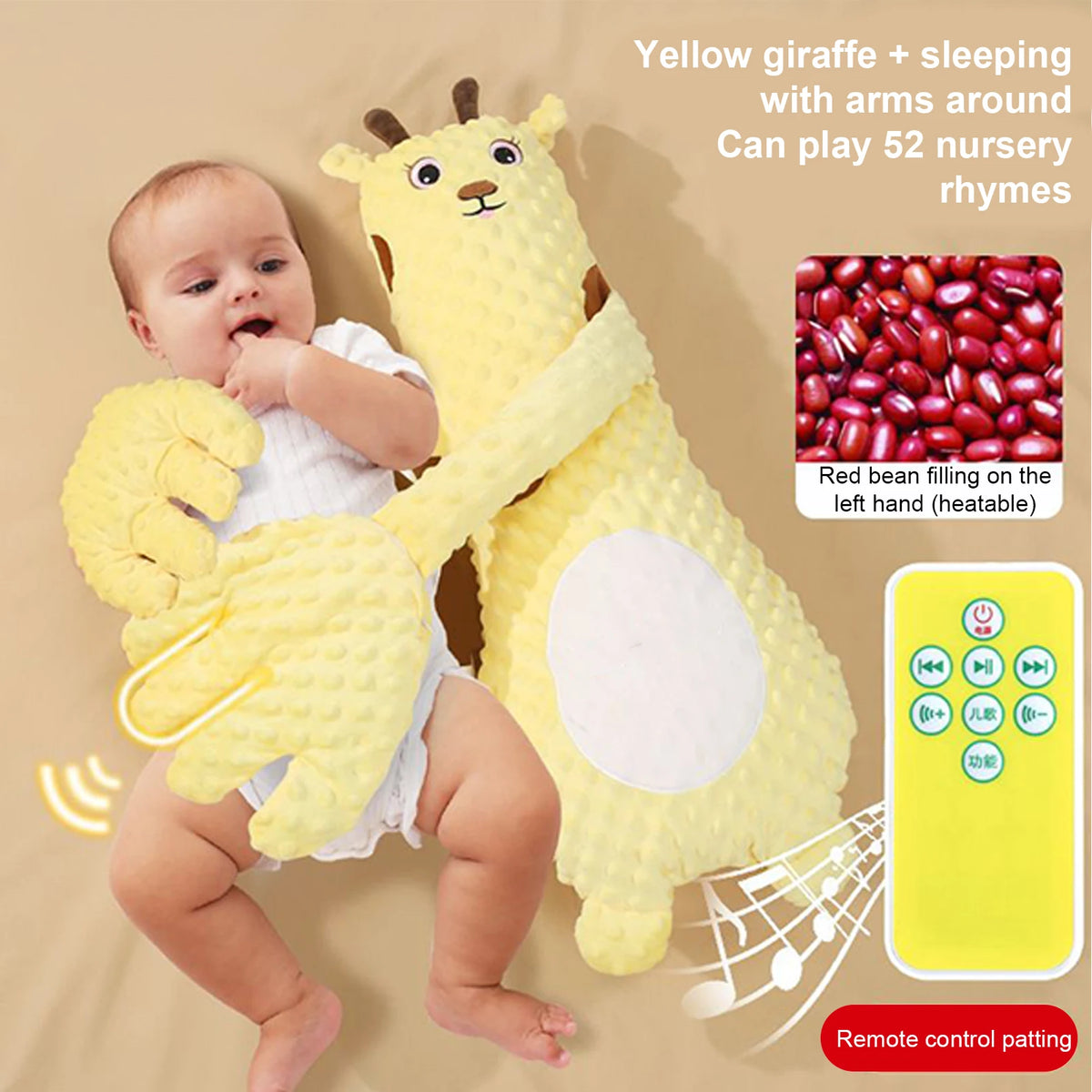 Electric Baby Sleep Patting Doll With Music Remote Control Baby