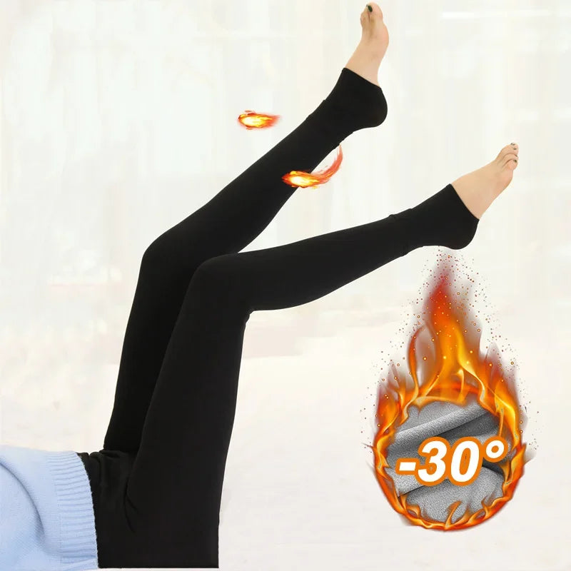 Super Soft Fleece Leggings , Thermal Winter Tights High Stretch, Warm