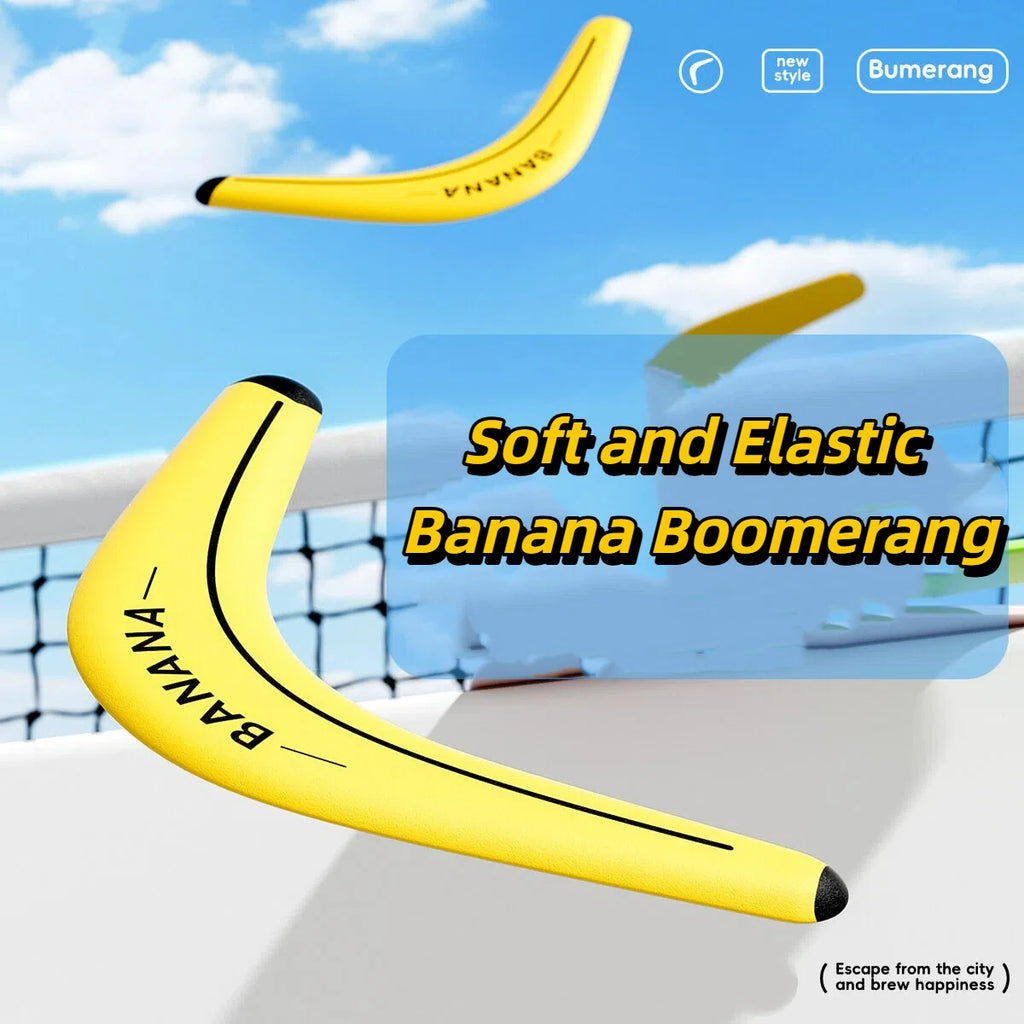 Soft and Elastic Sports Throwback Banana V Shaped Boomerang Flying