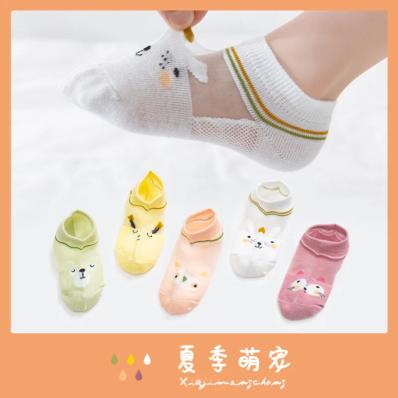 Set Children Socks Summer Fishnet Boy Socks Spring Summer Thin Mesh
