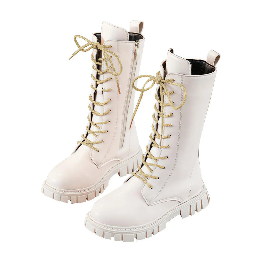 Anti-Slip Winter Boots for Teen Girls Punk Gothic Ankle Boots Daily