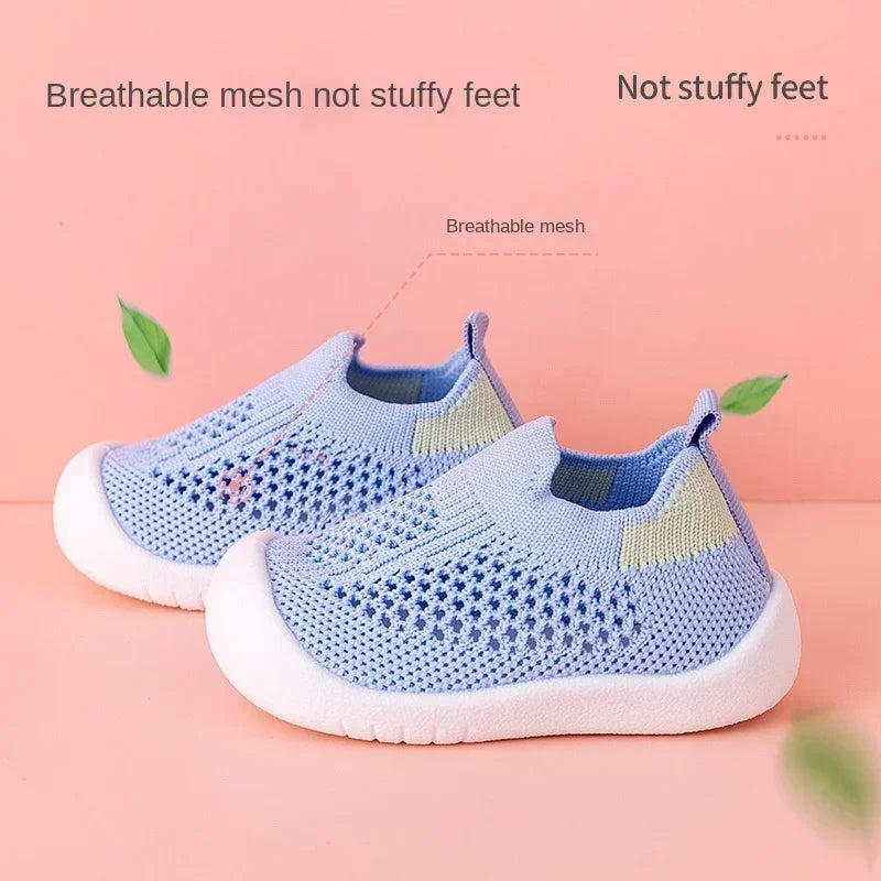 Breathable Knit Mesh Walking Shoes Spring Summer Soft Sole