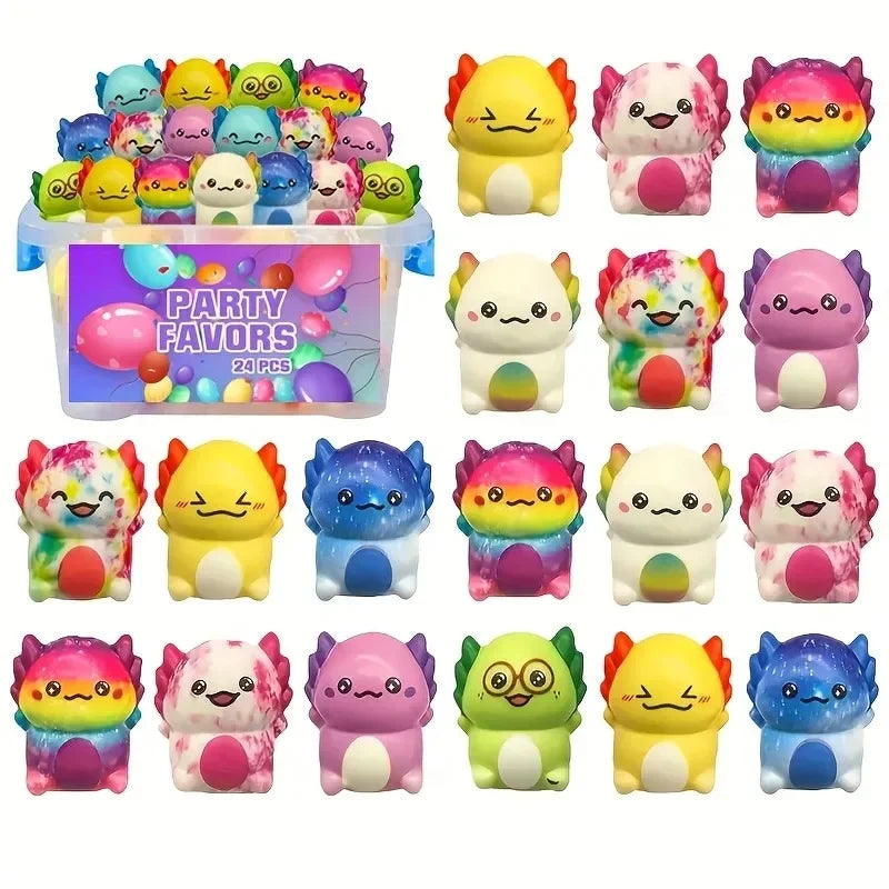 12/24PCS Kids Adult Mini Kawaii Newt Cute Stress Relief Squeeze Toy