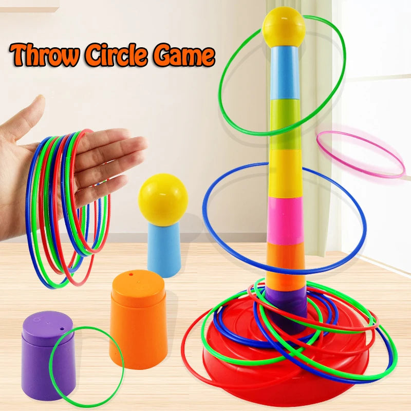 Children Throw Circle Game Ferrule Stacked Toy Fun Indoor Outdoor