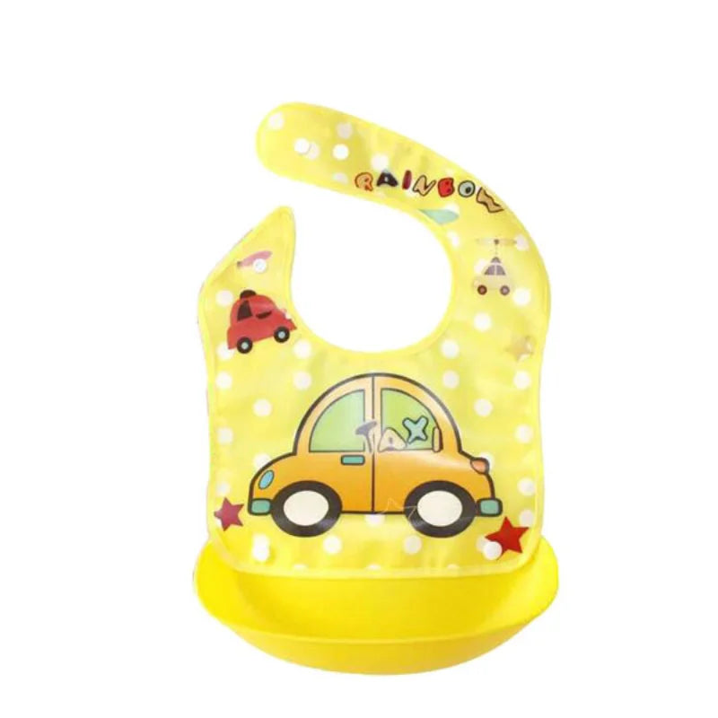 Kids Waterproof Baby Bibs Baby Cartoon Printed Kids Bib Adjustable