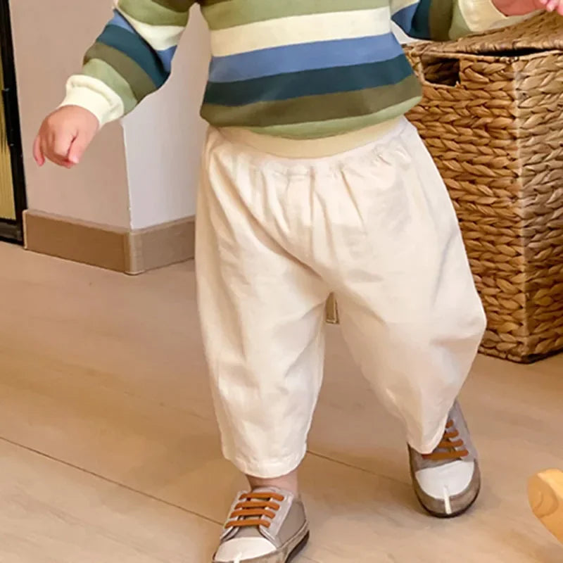 Solid Boy Kids Fashion Trousers Toddler Clothes Summer Spring Baby