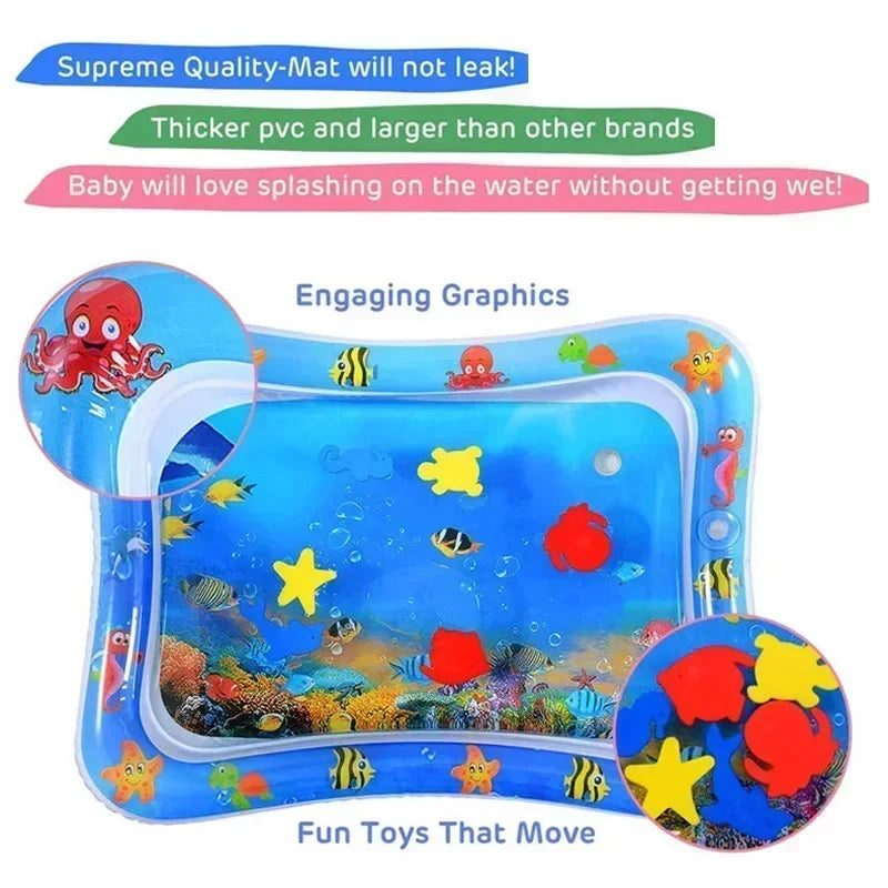 Baby Water Play Mat – Inflatable Tummy Time Activity Toy
