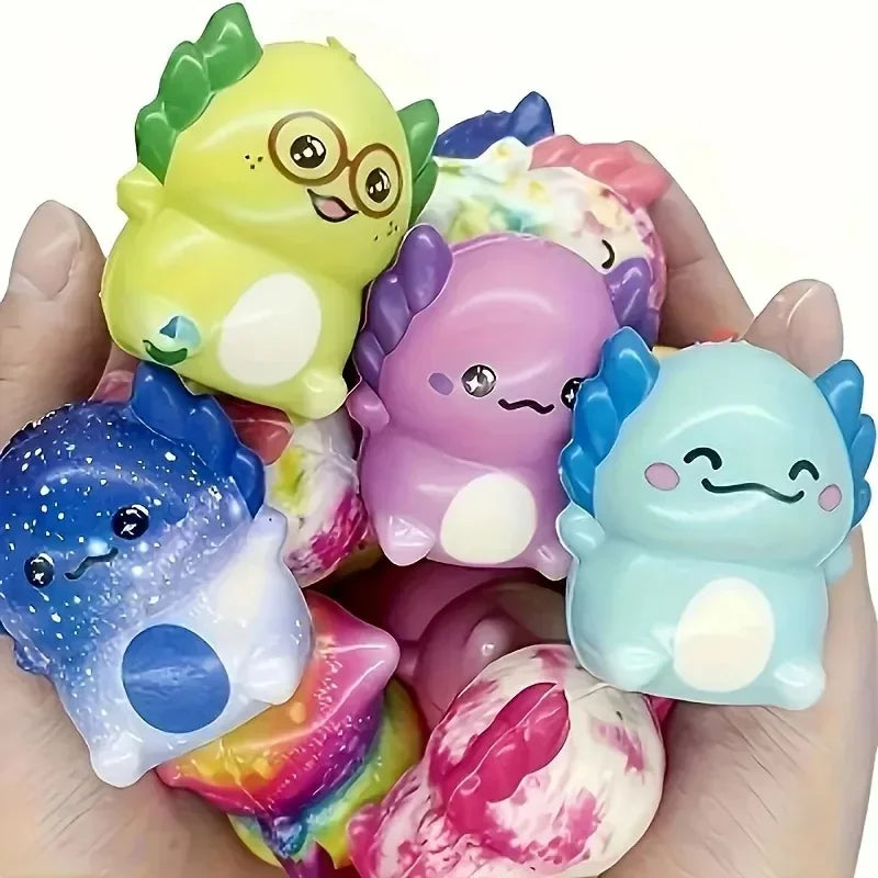 12/24PCS Kids Adult Mini Kawaii Newt Cute Stress Relief Squeeze Toy