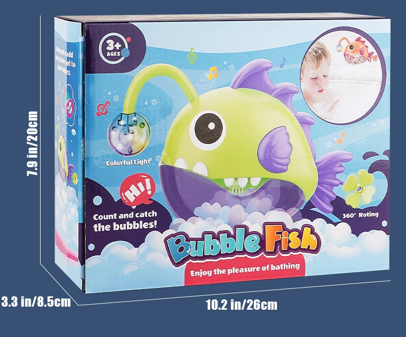 Baby Bath Soothing Toy Bathroom Bubble Machine Children's Fish Tank