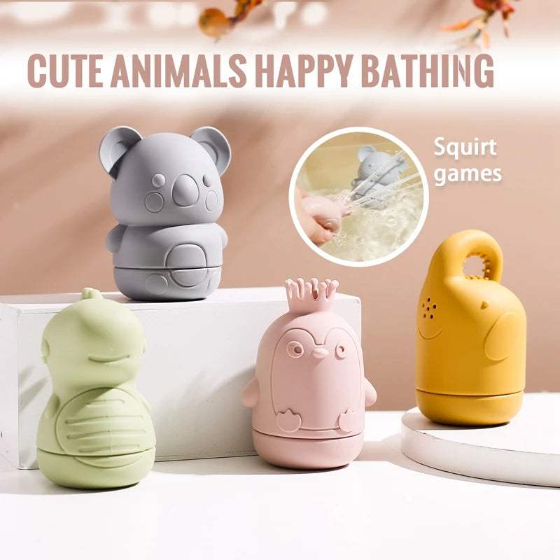 Baby Bath Toy Cartoon Animal Swim Bathroom Toy Toddler Water Baby