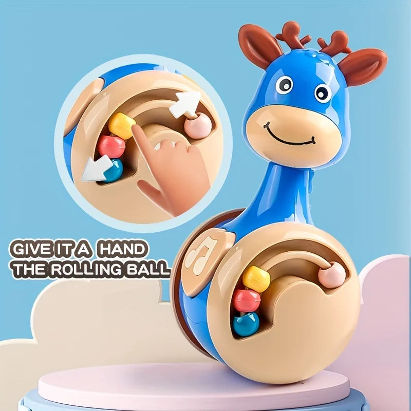 Roly Poly Baby Toy 6 to 12 Months, Tumbler Wobbler Toy for Infant Boy