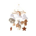 Baby Crib Mobile Rattle Toy For Cartoon Felt Forest Animal Bed Bell