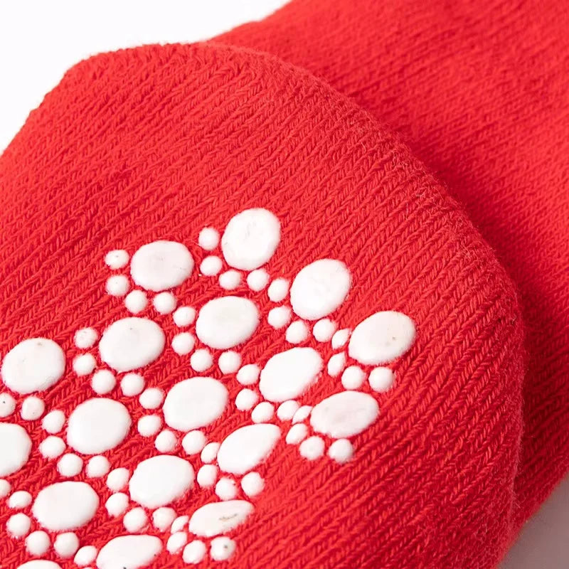 Baby Boys Girls Christmas Red Socks Spring Autumn Winter Anti Slip