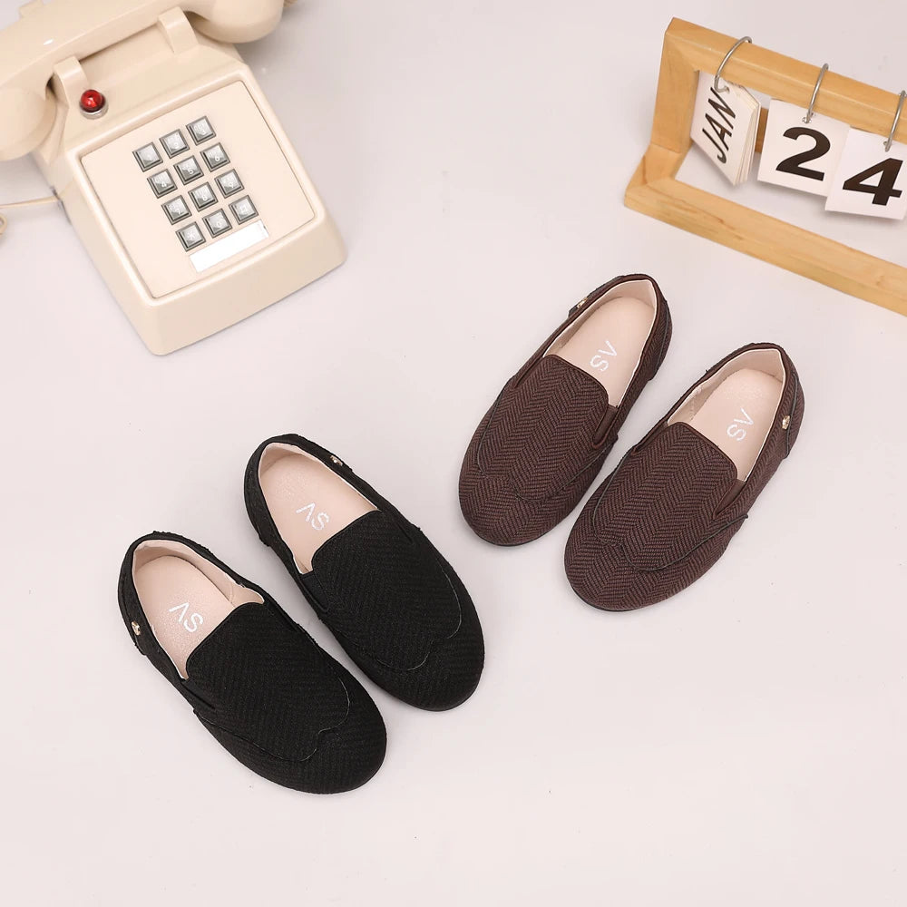 AS Kids Shoes Children Leather Shoes Baby Girls Warm Brand Loafers