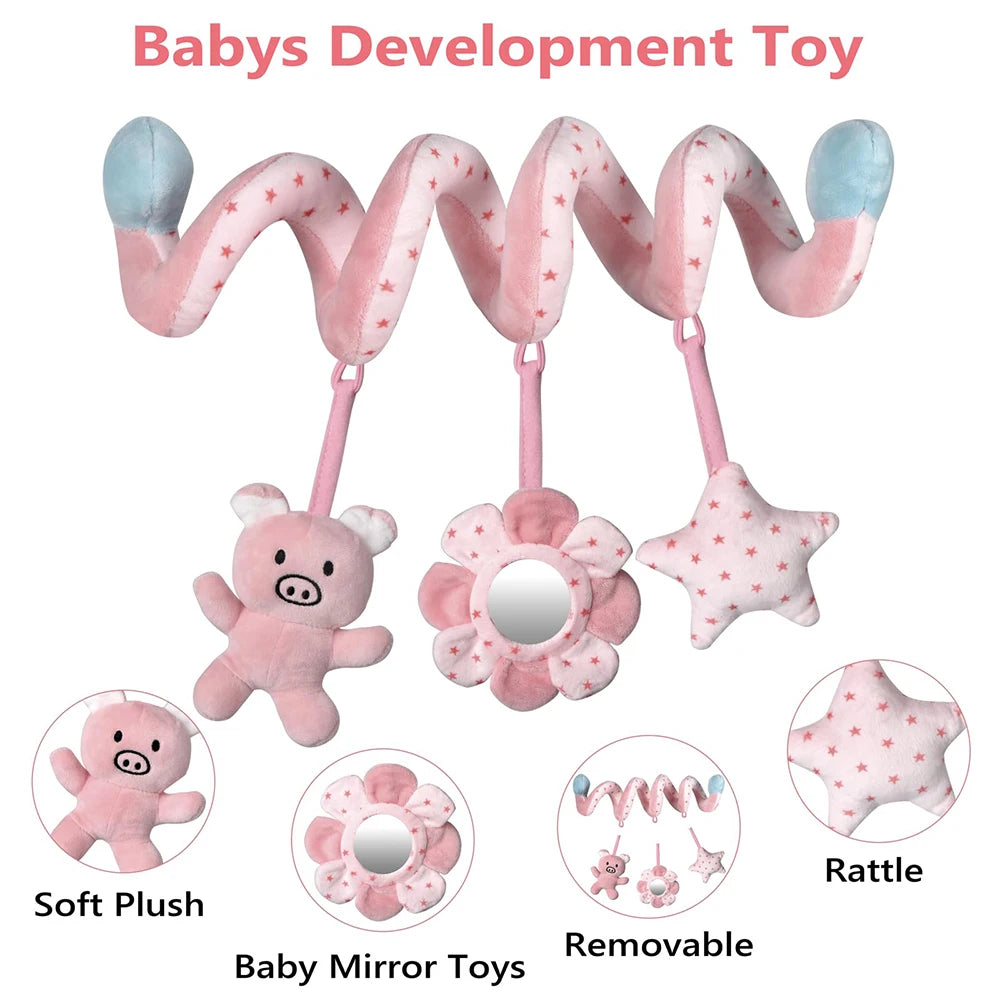 Car Seat Infant Baby Spiral Activity Hanging Toy Stroller Bar Crib