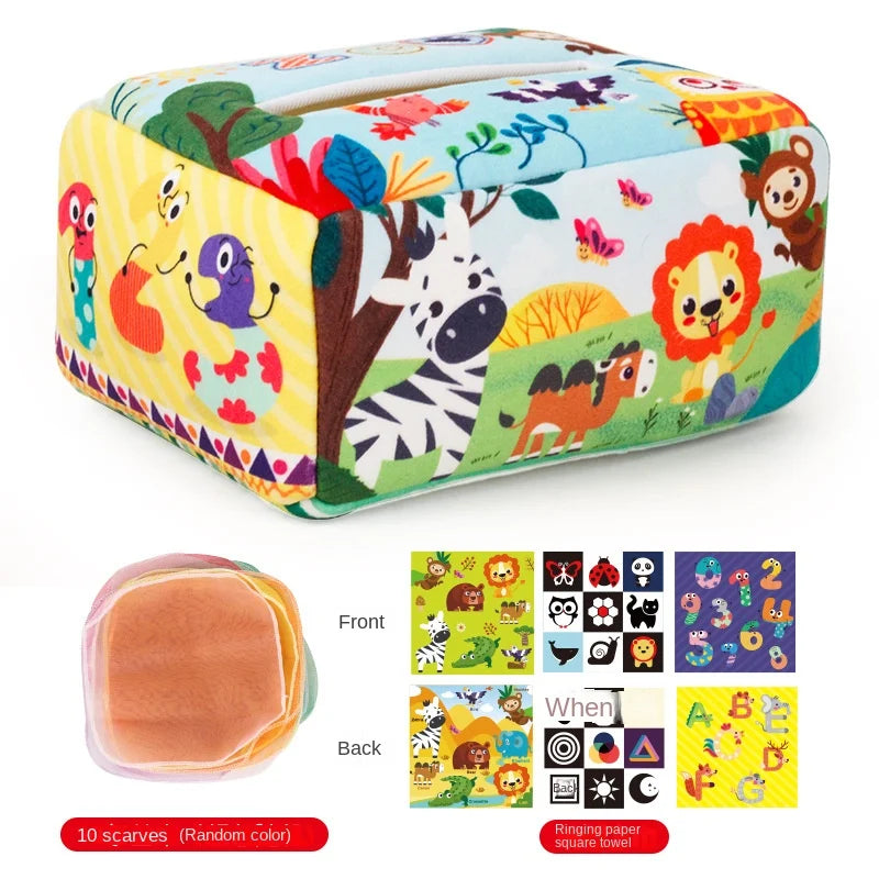 Baby Montessori Toy,Magic Tissue Box,Educational Learning Activity